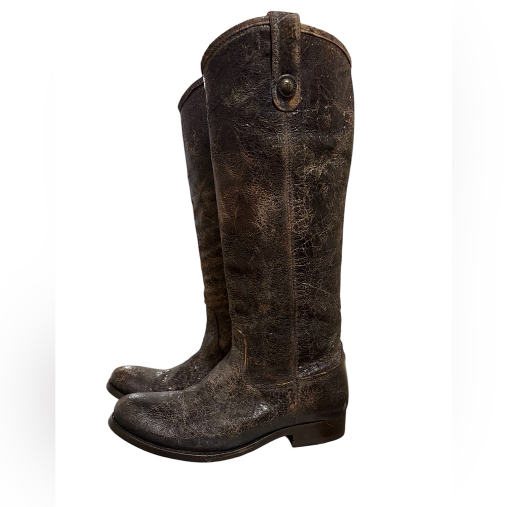 NWT Frye Vintage Style Tall Brown Leather Boots Sz 6